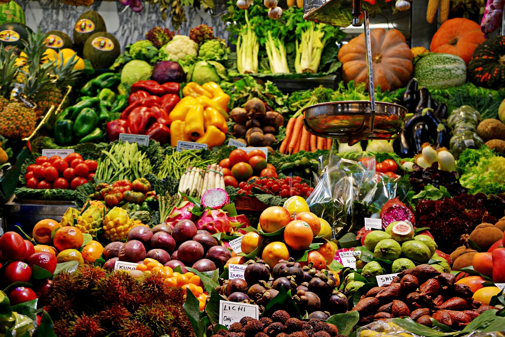 Fresh produce at the farmers market