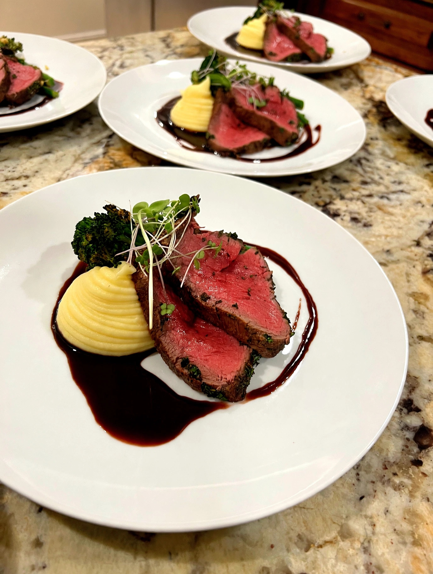 Beef tenderloin with pomme puree by Chef Tony