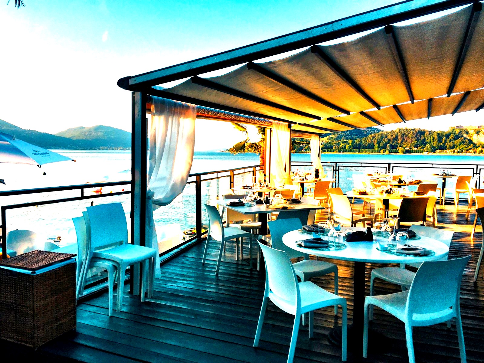 Lakeside terrace